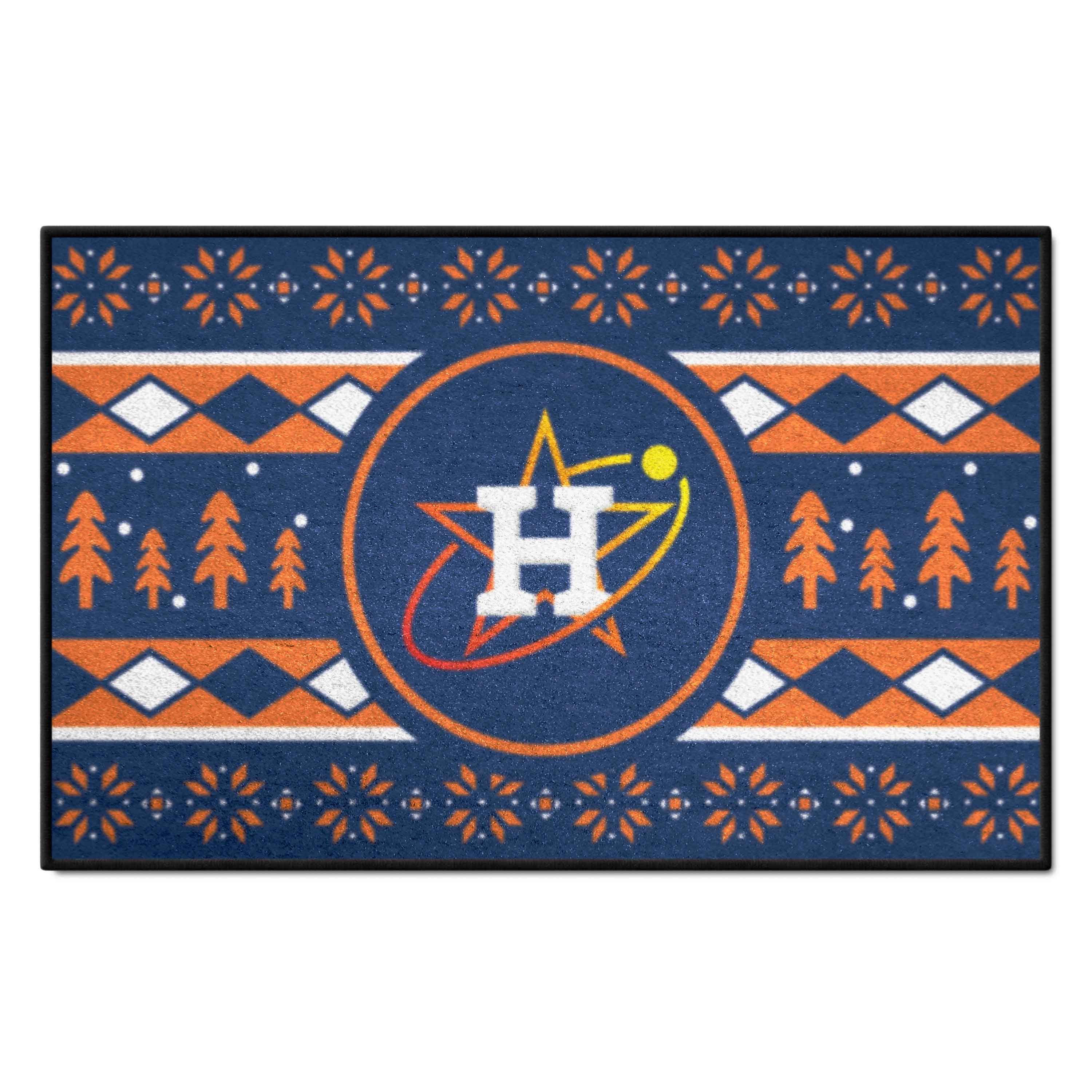 Houston Astros Holiday Sweater Starter Mat Accent Rug - 19in. x 30in. - Houston Astros