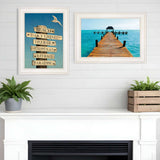 Set Of Two Beach Nautical White Framed Print Wall Art - Homeroots - Flyclothing LLC