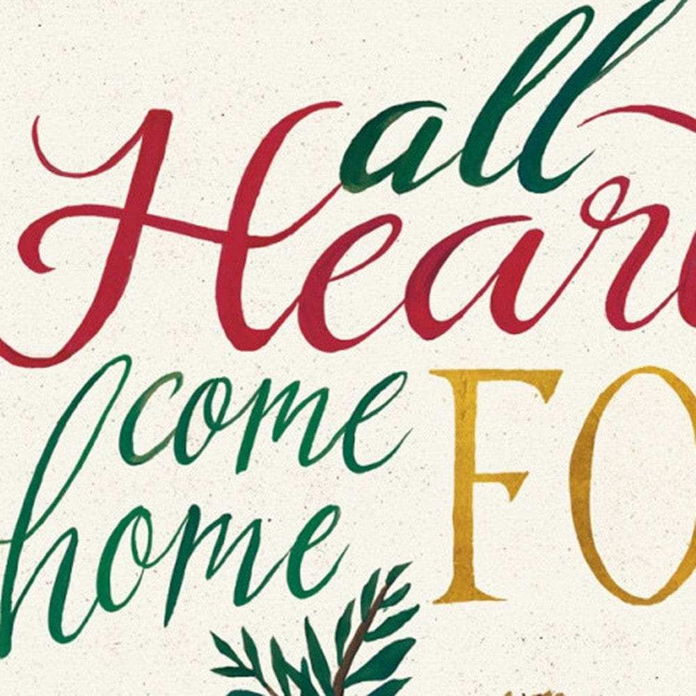 Set Of Two Come Home for Christmas 1 White Framed Print Wall Art - Homeroots - Flyclothing LLC