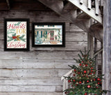 Set Of Two Come Home for Christmas 2 Black Framed Print Wall Art - Homeroots - Flyclothing LLC