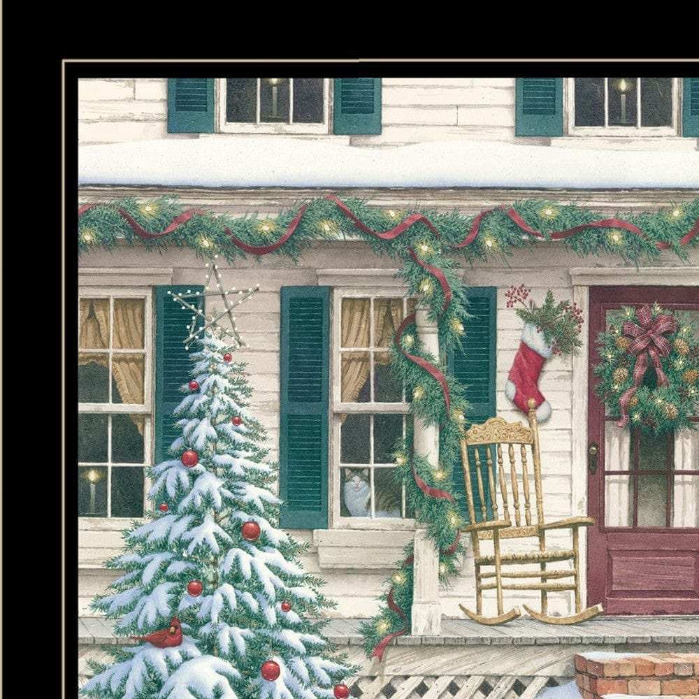 Set Of Two Come Home for Christmas 2 Black Framed Print Wall Art - Homeroots - Flyclothing LLC