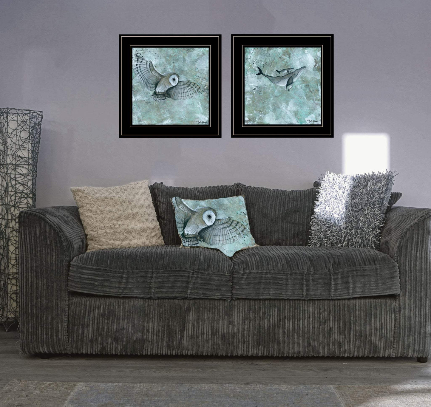 Set Of Two Wildlife 2 Black Framed Print Wall Art - Homeroots - Flyclothing LLC