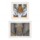 Set Of Two Wildlife II 1 White Framed Print Wall Art - Homeroots - Flyclothing LLC