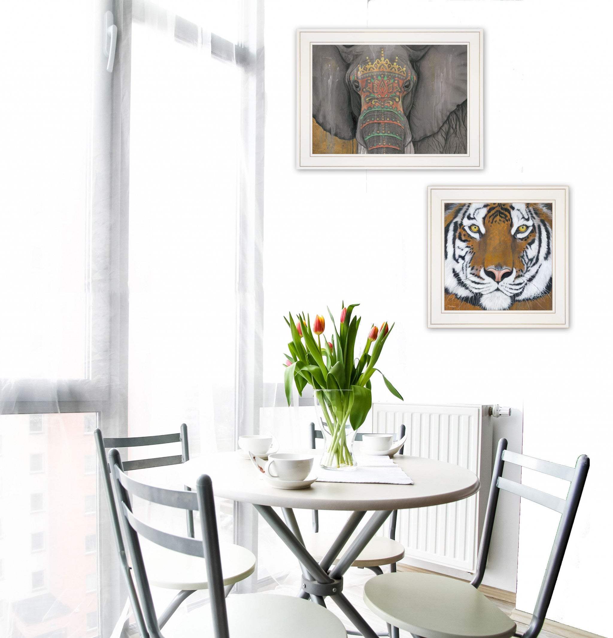 Set Of Two Wildlife II 1 White Framed Print Wall Art - Homeroots - Flyclothing LLC