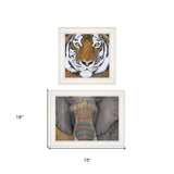 Set Of Two Wildlife II 1 White Framed Print Wall Art - Homeroots - Flyclothing LLC