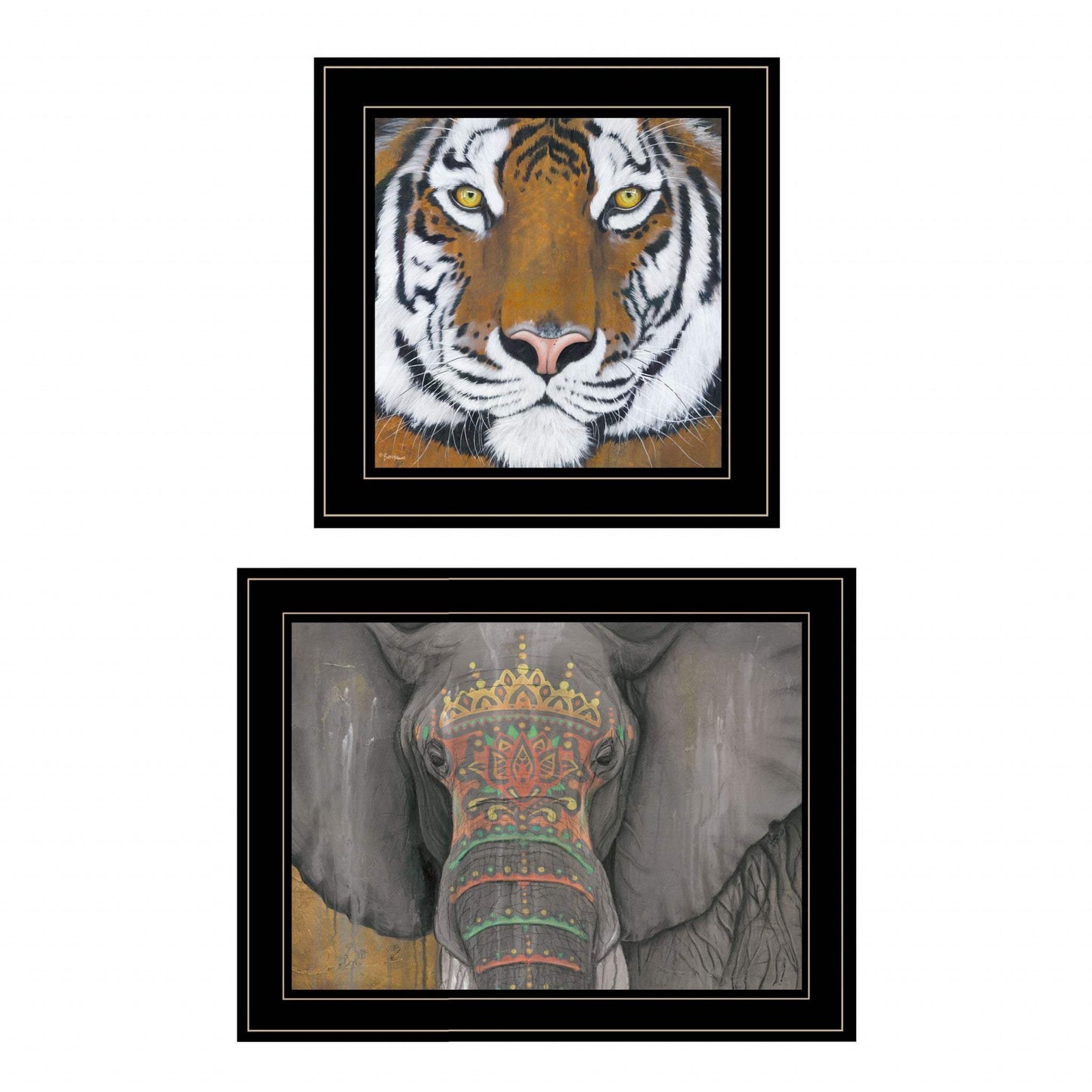 Set Of Two Wildlife II 2 Black Framed Print Wall Art - Homeroots - Flyclothing LLC