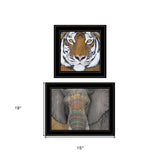 Set Of Two Wildlife II 2 Black Framed Print Wall Art - Homeroots - Flyclothing LLC