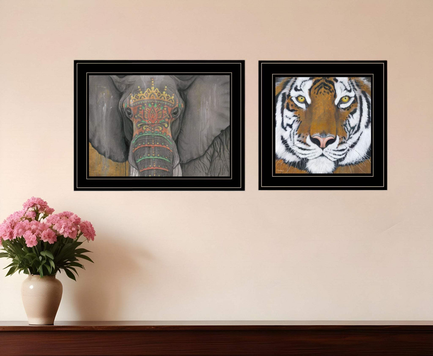 Set Of Two Wildlife II 2 Black Framed Print Wall Art - Homeroots - Flyclothing LLC