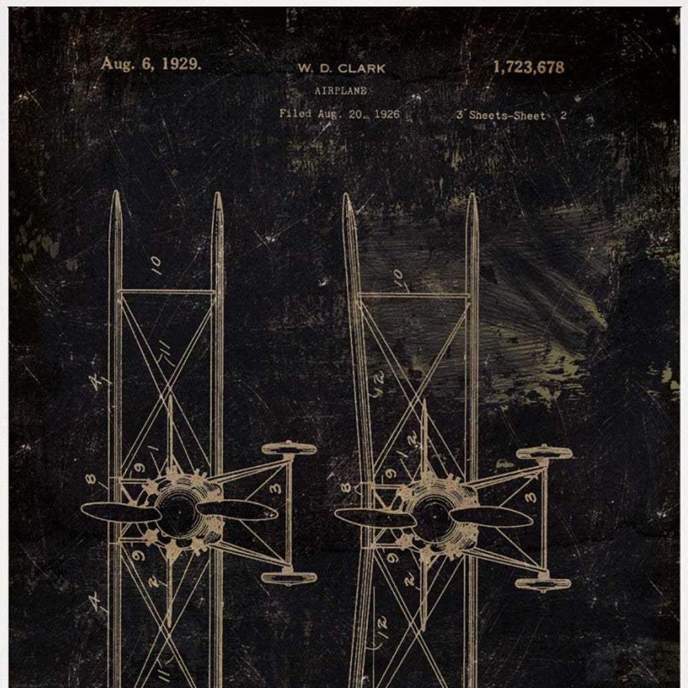 Set Of Two Airplane Patent I and II 1 White Framed Print Wall Art - Homeroots - Flyclothing LLC