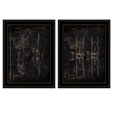Set Of Two Airplane Patent I and II 2 Black Framed Print Wall Art - Homeroots - Flyclothing LLC
