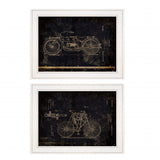 Set Of Two Motor Bike Patent I and II 1 White Framed Print Wall Art - Homeroots - Flyclothing LLC