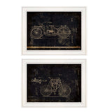 Set Of Two Motor Bike Patent I and II 1 White Framed Print Wall Art - Homeroots - Flyclothing LLC