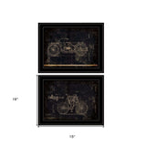 Set Of Two Motor Bike Patent I and II 2 Black Framed Print Wall Art - Homeroots - Flyclothing LLC