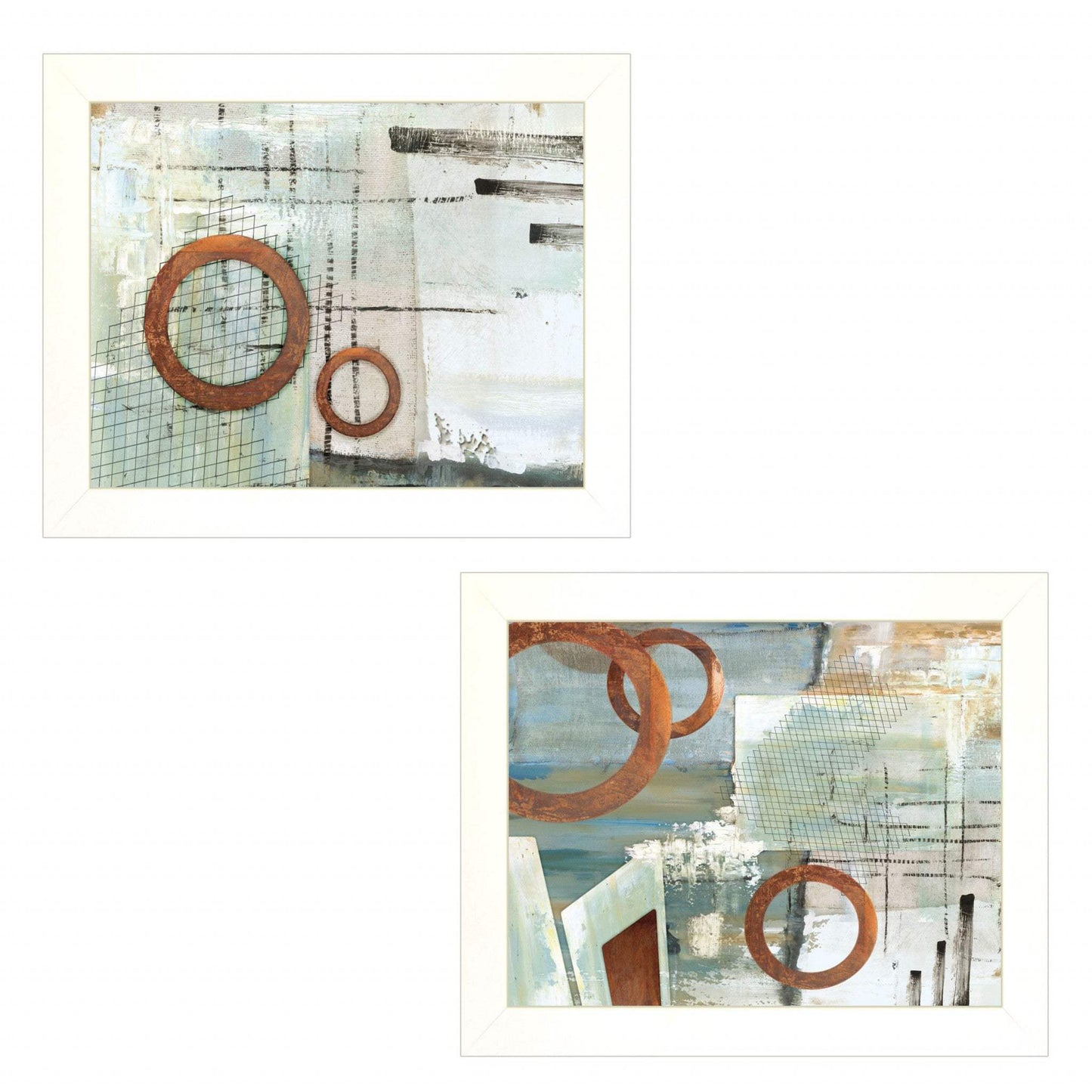 Set Of Two Balance this I and II 1 White Framed Print Wall Art - Homeroots - Flyclothing LLC