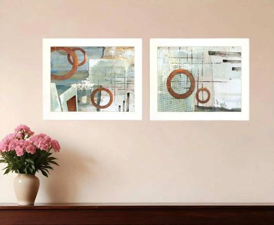 Set Of Two Balance this I and II 1 White Framed Print Wall Art - Homeroots - Flyclothing LLC
