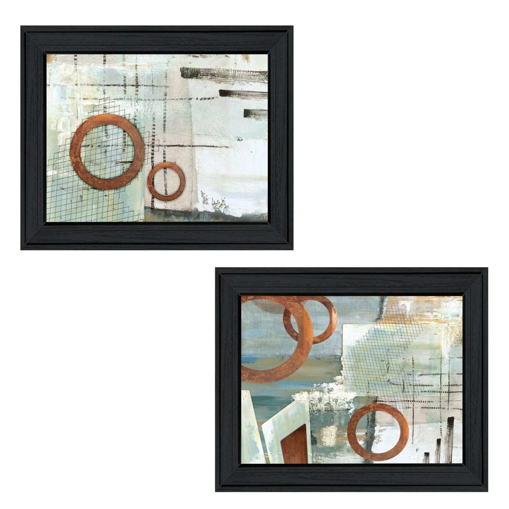 Set Of Two Balance this I and II 2 Black Framed Print Wall Art - Homeroots - Flyclothing LLC