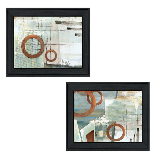 Set Of Two Balance this I and II 2 Black Framed Print Wall Art - Homeroots - Flyclothing LLC
