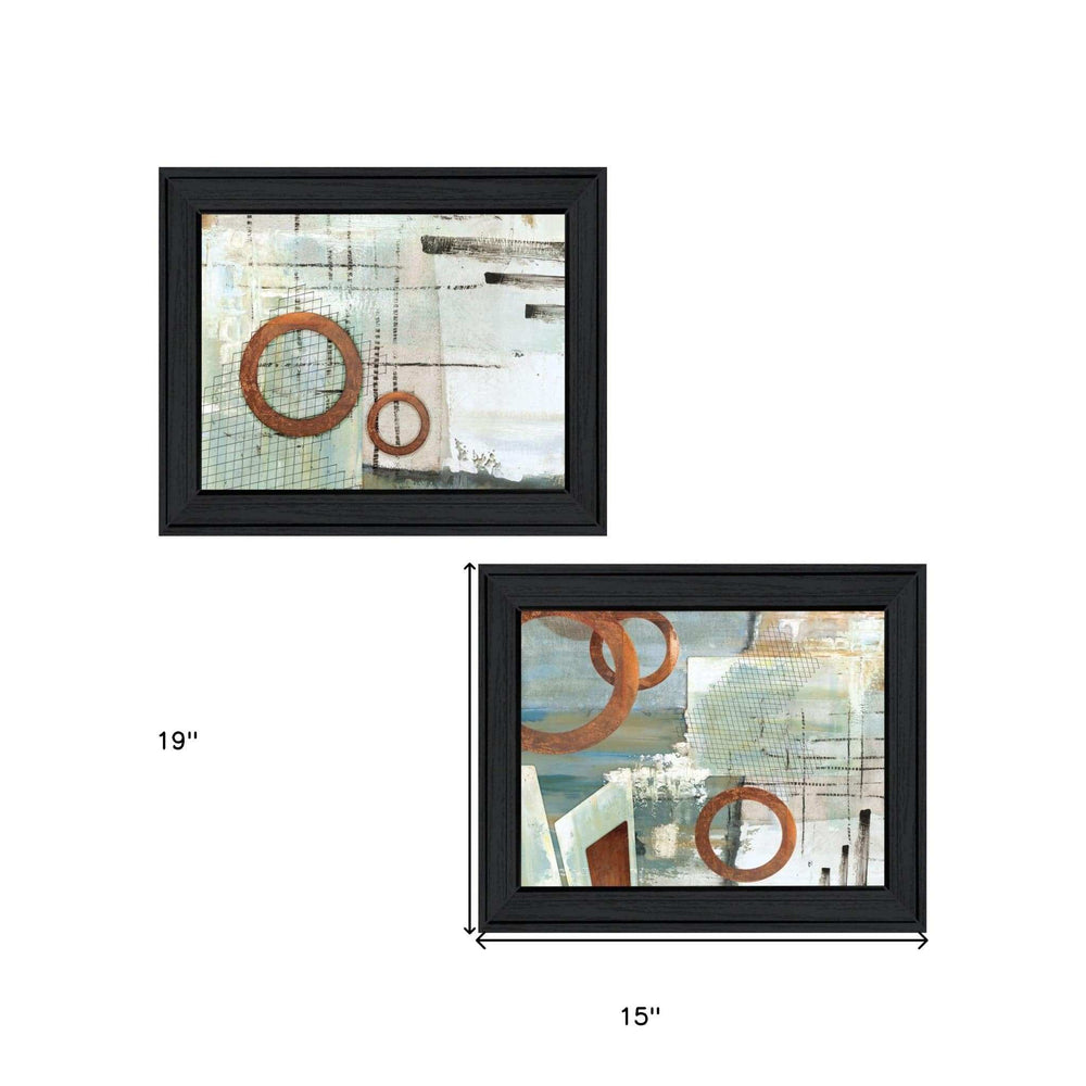 Set Of Two Balance this I and II 2 Black Framed Print Wall Art - Homeroots - Flyclothing LLC