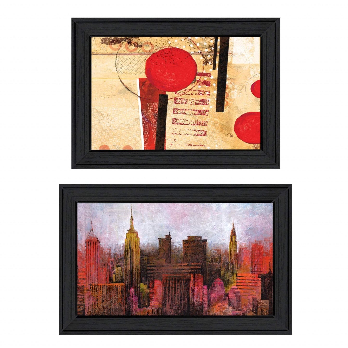 Set Of Two NYC Harmony 2 Black Framed Print Wall Art - Homeroots - Flyclothing LLC