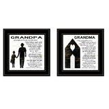 Set Of Two My Grandparents are the Best 1 Black Framed Print Wall Art - Homeroots