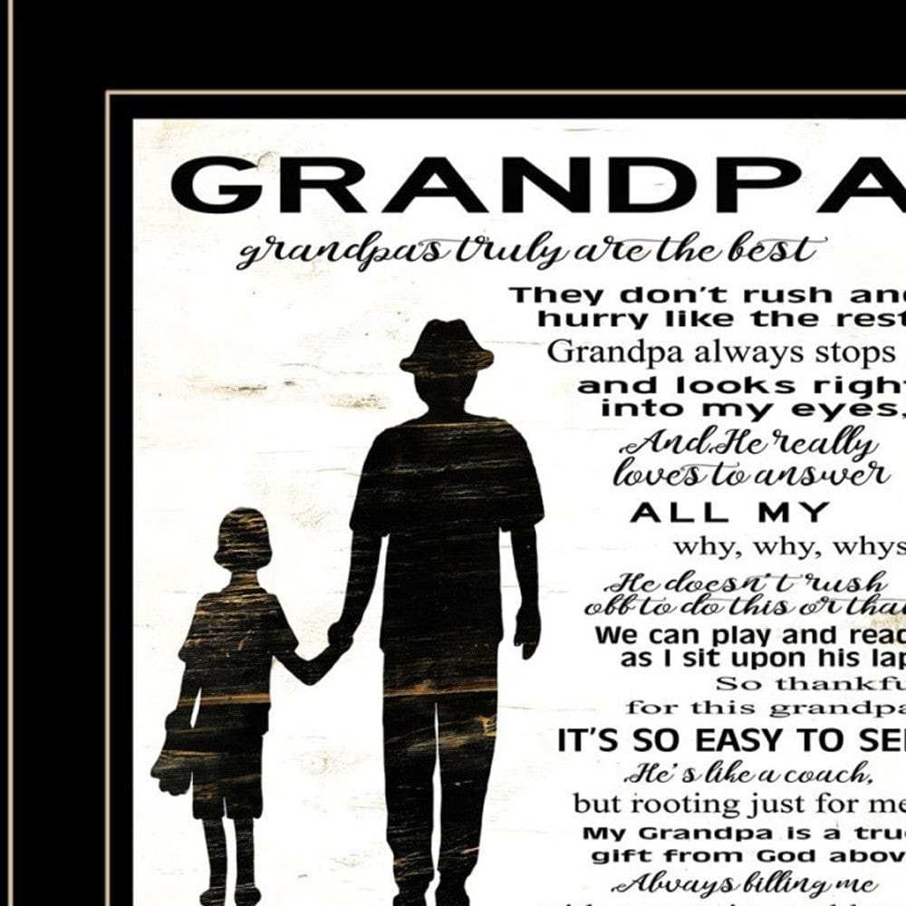 Set Of Two My Grandparents are the Best 1 Black Framed Print Wall Art - Homeroots - Flyclothing LLC