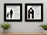 Set Of Two My Grandparents are the Best 1 Black Framed Print Wall Art - Homeroots