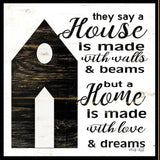 Set Of Two House or Blessing Black Framed Print Wall Art - Homeroots