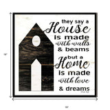 Set Of Two House or Blessing Black Framed Print Wall Art - Homeroots - Flyclothing LLC