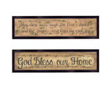 Set Of Two Blessed Home Black Framed Print Wall Art - Homeroots - Flyclothing LLC