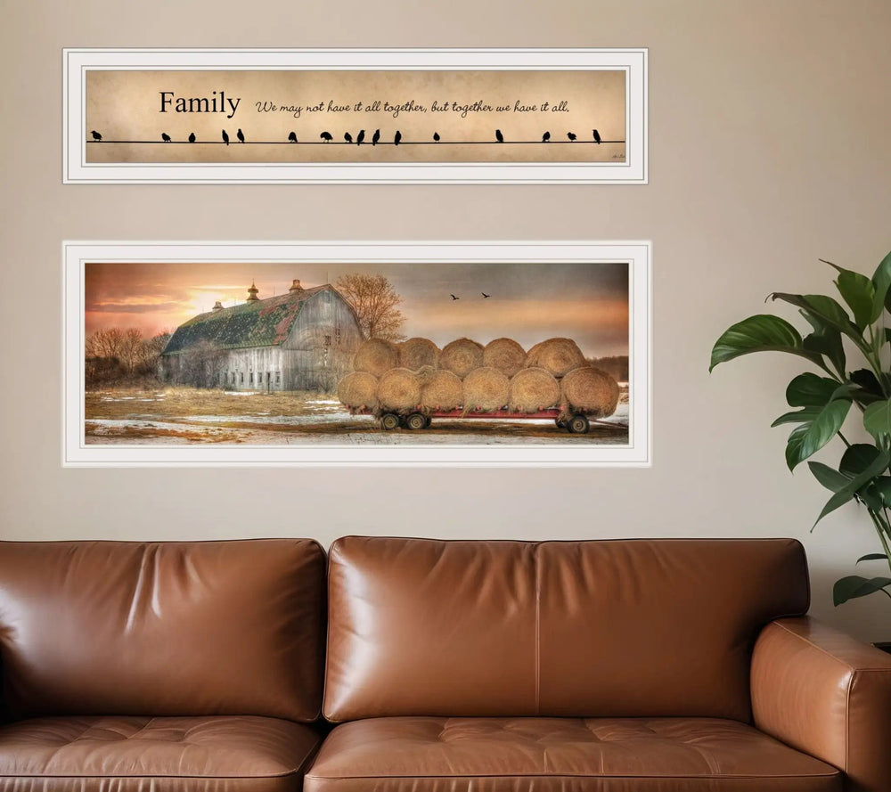 Set Of Two Together Blessed We Have It All 1 White Framed Print Wall Art - Homeroots