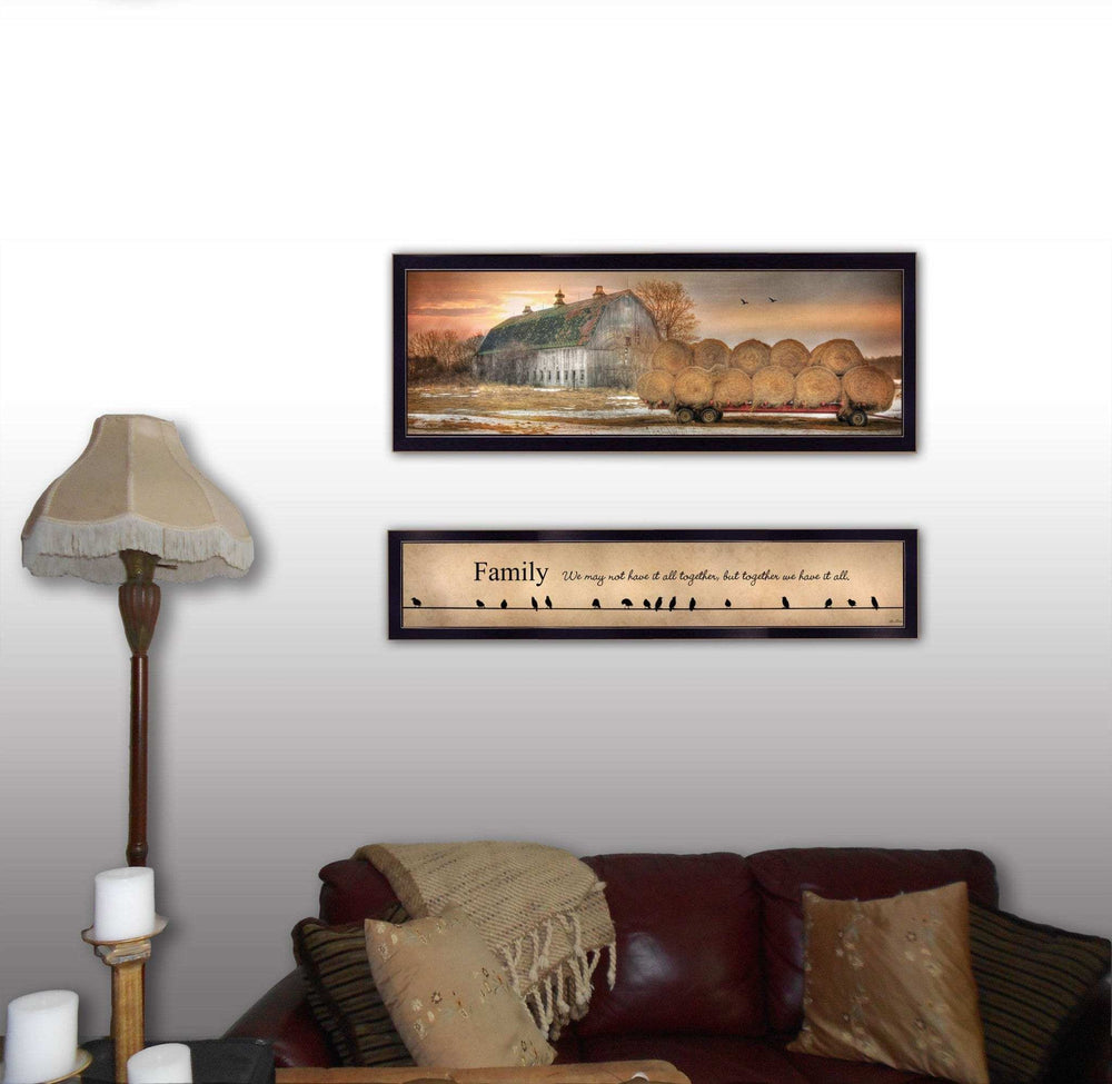 Set Of Two Together Blessed We Have It All 2 Black Framed Print Wall Art - Homeroots - Flyclothing LLC