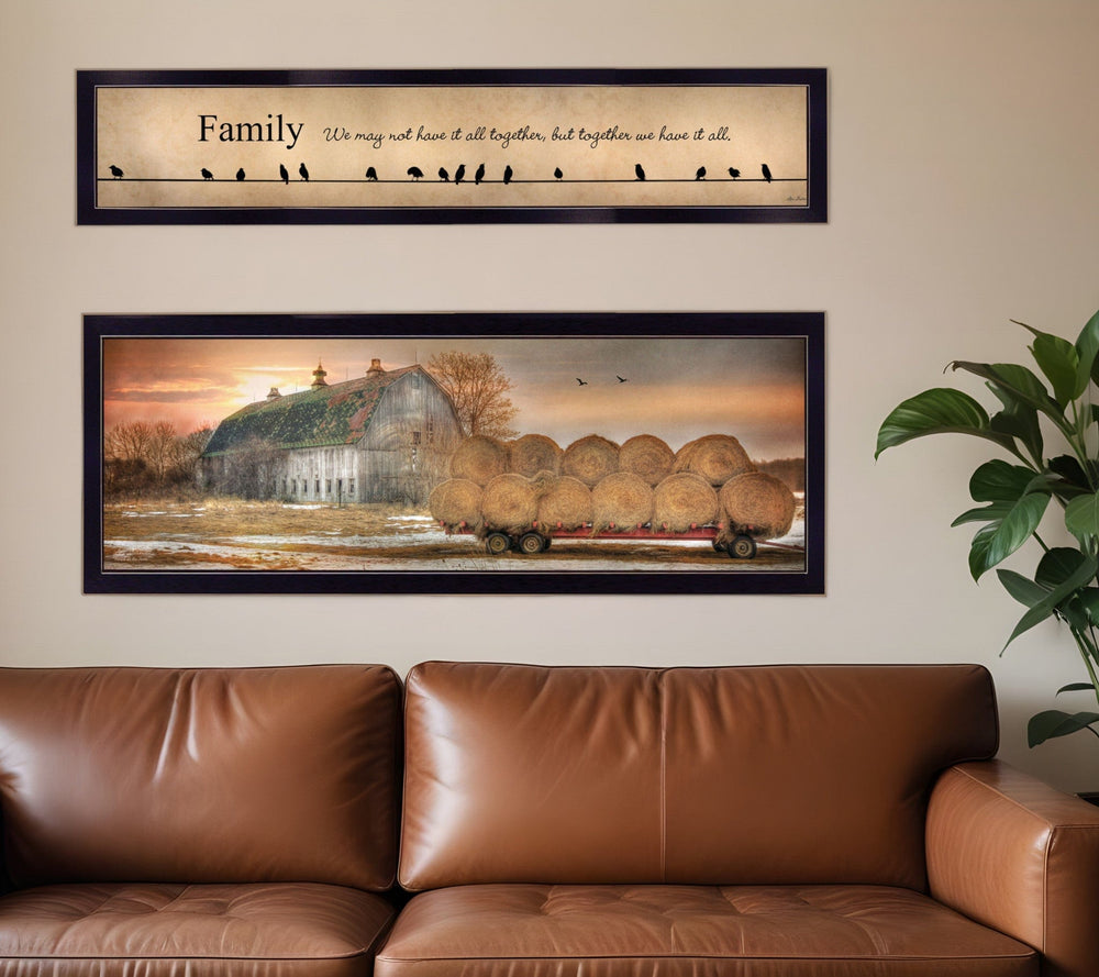 Set Of Two Together Blessed We Have It All 2 Black Framed Print Wall Art - Homeroots