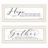 Set Of Two Gather Together 1 White Framed Print Wall Art - Homeroots - Flyclothing LLC