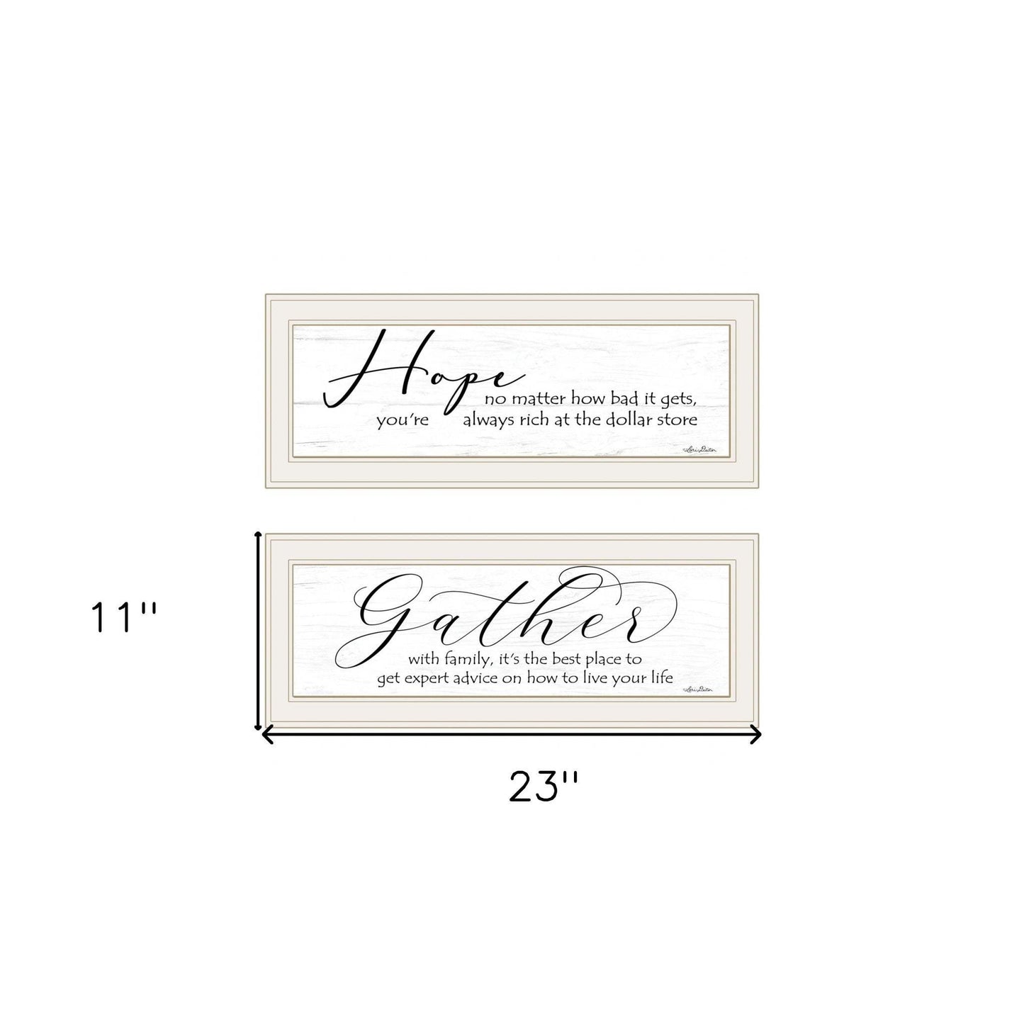 Set Of Two Gather Together 1 White Framed Print Wall Art - Homeroots - Flyclothing LLC