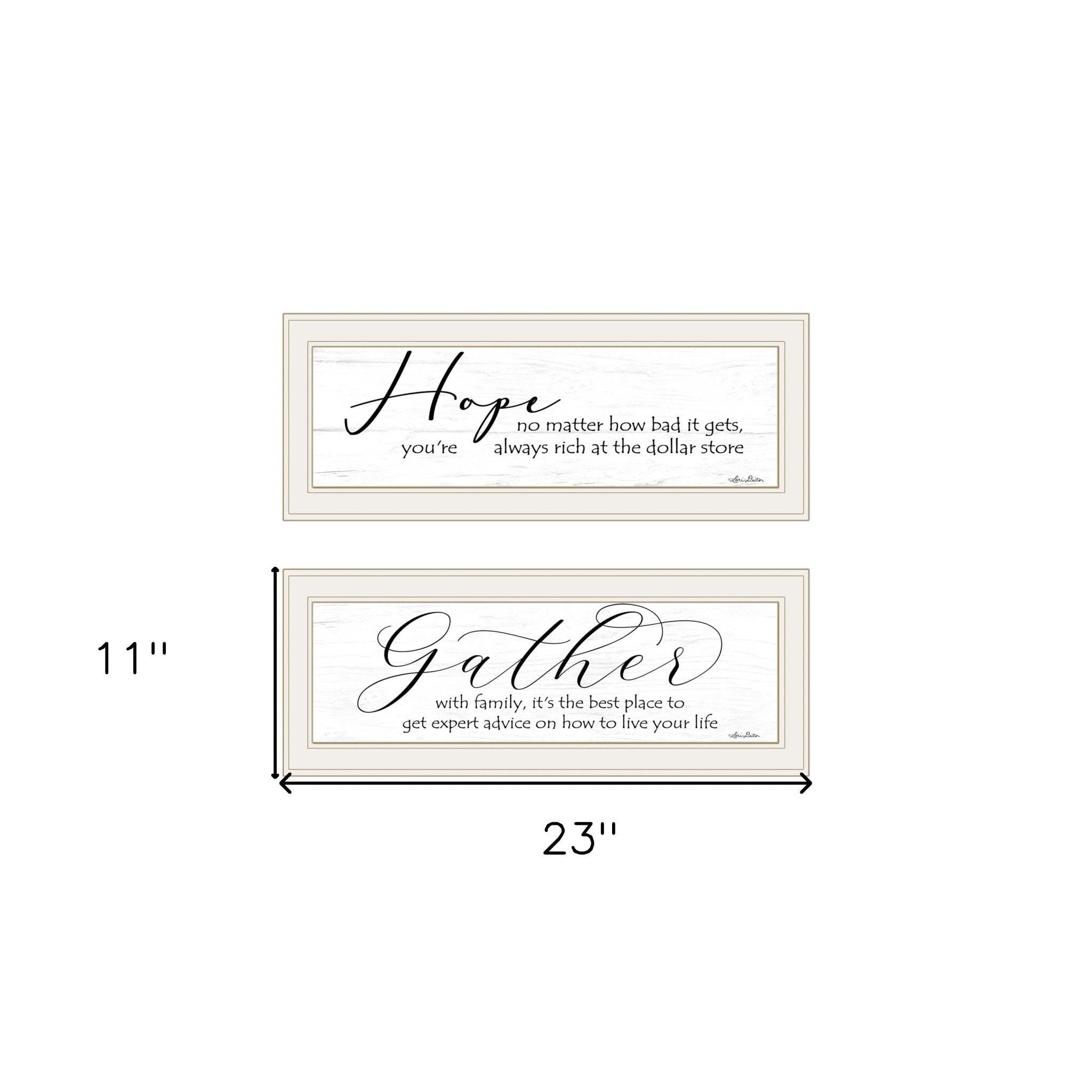 Set Of Two Gather Together 1 White Framed Print Wall Art - Homeroots - Flyclothing LLC