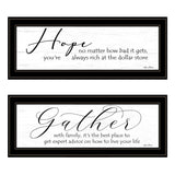 Set Of Two Gather Together 2 Black Framed Print Wall Art - Homeroots