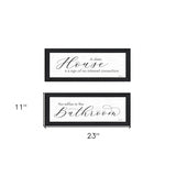 Set Of Two Household Humor 2 Black Framed Print Bathroom Wall Art - Homeroots - Flyclothing LLC