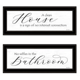 Set Of Two Household Humor 3 Black Framed Print Bathroom Wall Art - Homeroots - Flyclothing LLC