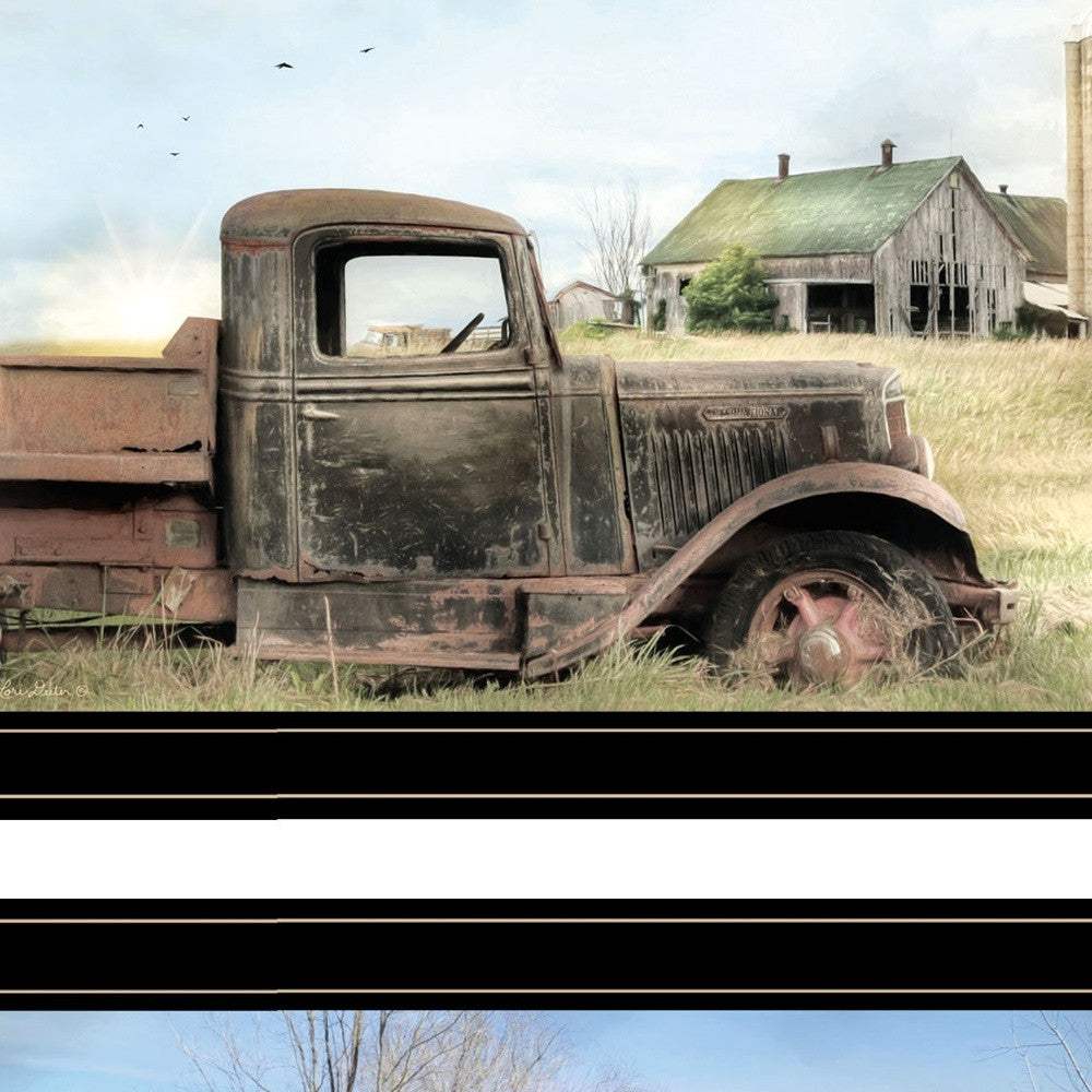 Set Of Two Vintage Farm Trucks 2 Black Framed Print Wall Art - Homeroots - Flyclothing LLC