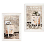 Set Of Two Laundry Room 1 White Framed Print Bathroom Wall Art - Homeroots