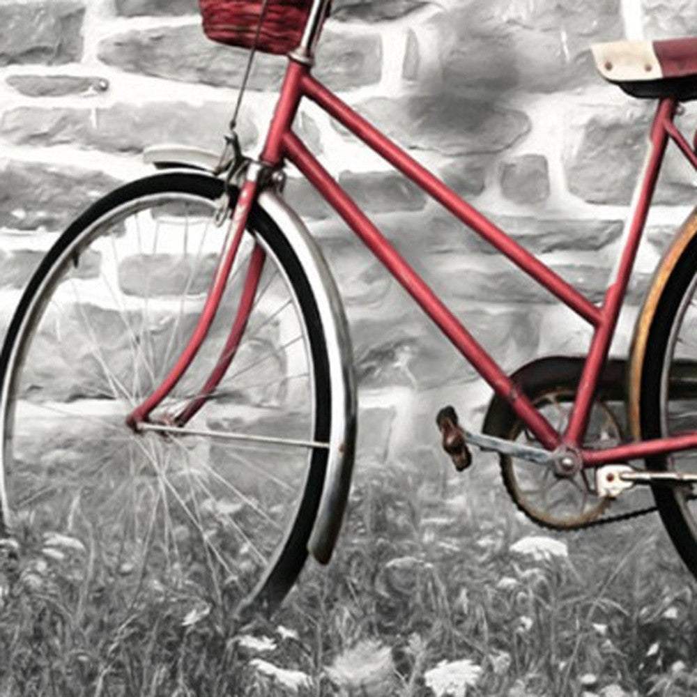 Set Of Two Romantic Bicycles 1 White Framed Print Wall Art - Homeroots - Flyclothing LLC