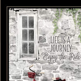 Set Of Two Romantic Bicycles 2 Black Framed Print Wall Art - Homeroots - Flyclothing LLC