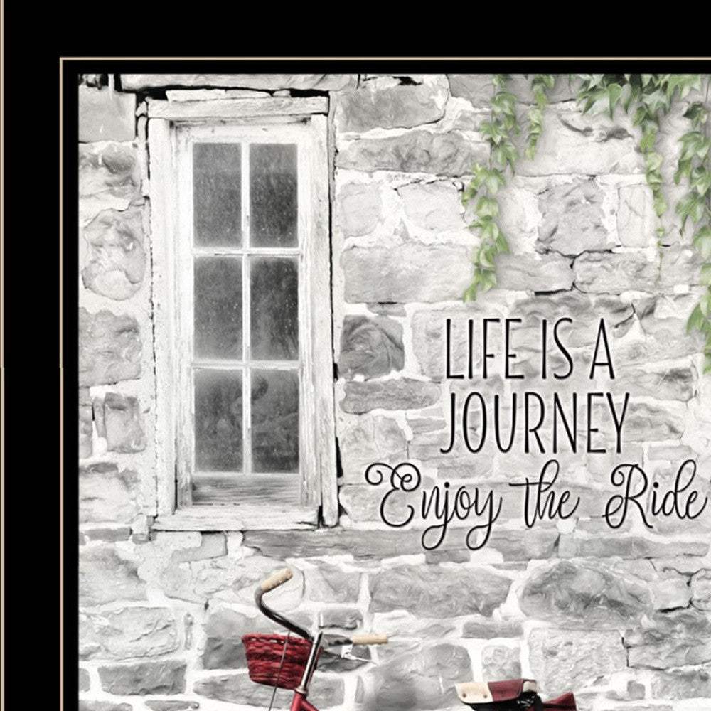Set Of Two Romantic Bicycles 2 Black Framed Print Wall Art - Homeroots - Flyclothing LLC