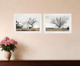 Set Of Two Ohio Fields I 1 White Framed Print Wall Art - Homeroots
