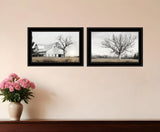 Set Of Two Ohio Fields I 2 Black Framed Print Wall Art - Homeroots