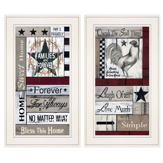 Set Of Two Family Wisdom 1 White Framed Print Wall Art - Homeroots - Flyclothing LLC