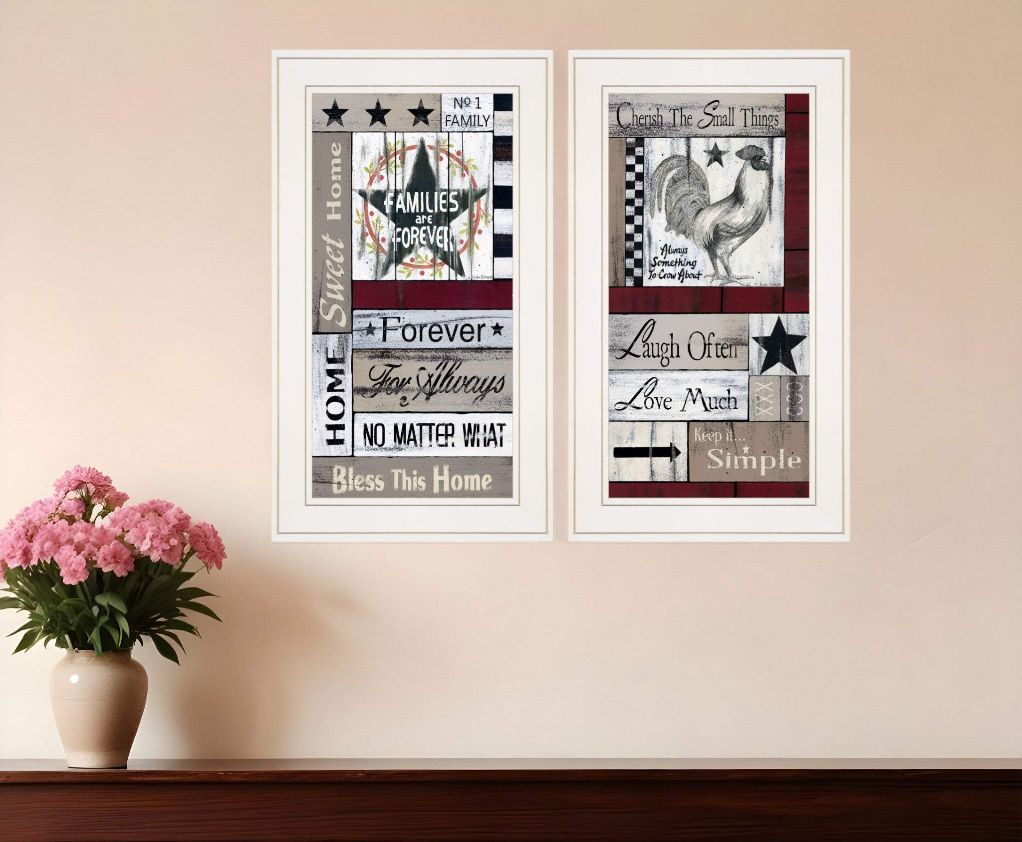 Set Of Two Family Wisdom 1 White Framed Print Wall Art - Homeroots - Flyclothing LLC