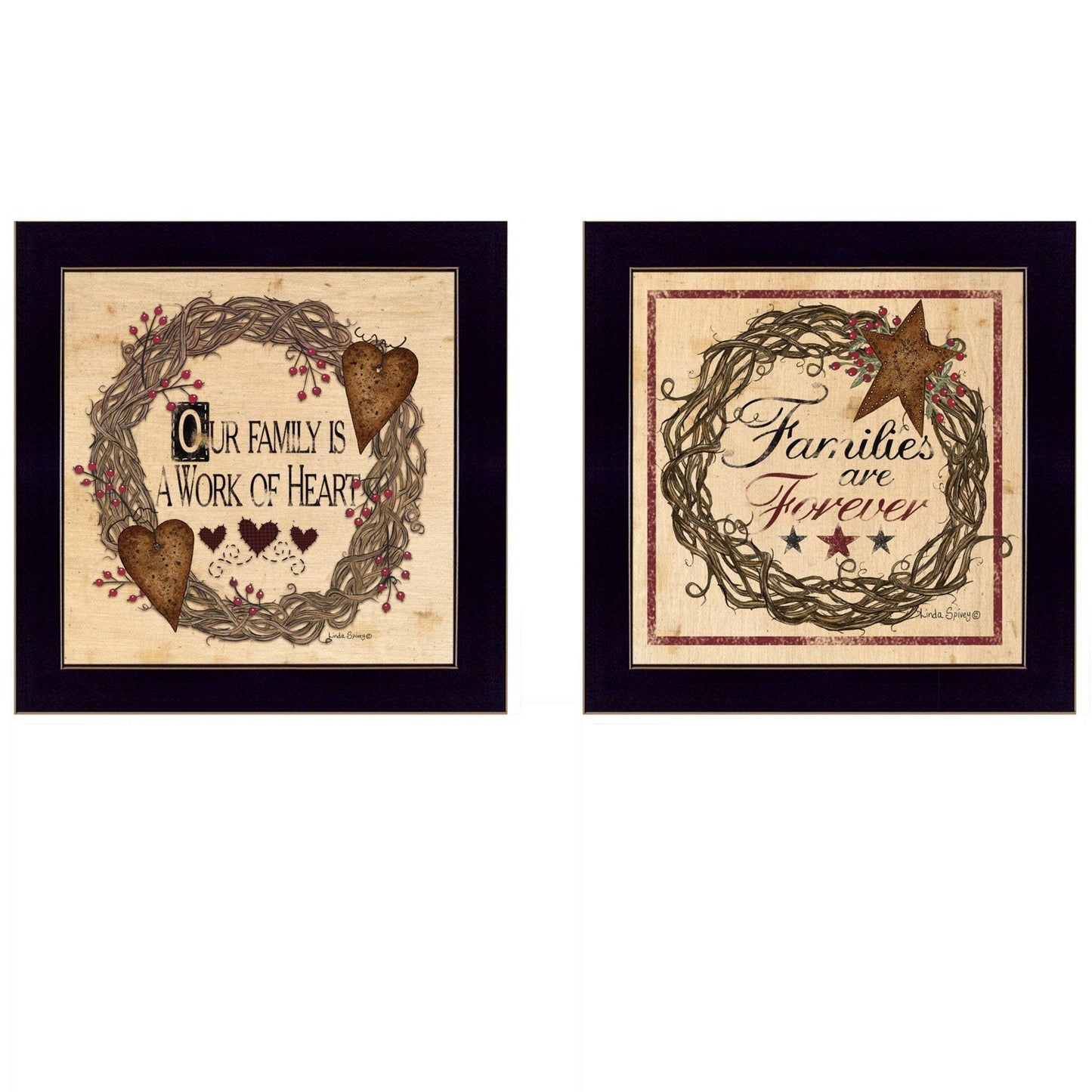 Set Of Two Family Wisdom II Black Framed Print Wall Art - Homeroots - Flyclothing LLC