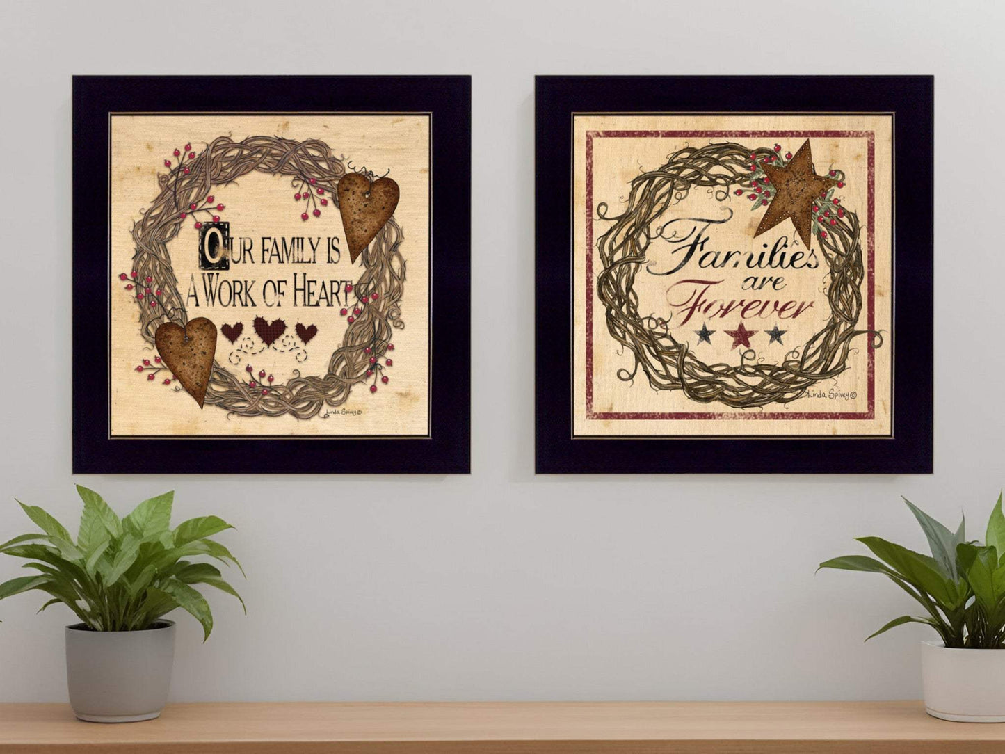 Set Of Two Family Wisdom II Black Framed Print Wall Art - Homeroots - Flyclothing LLC