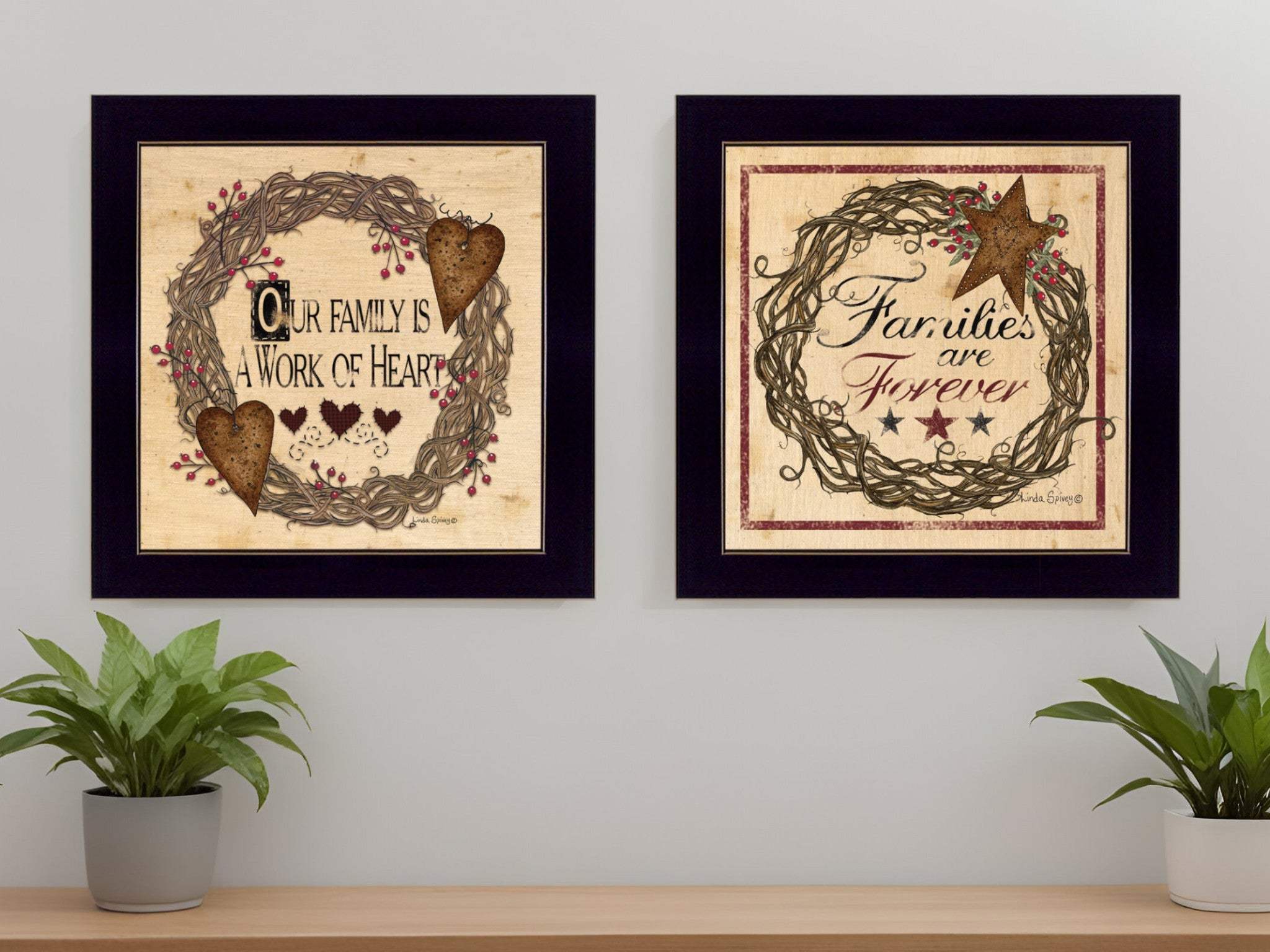 Set Of Two Family Wisdom II Black Framed Print Wall Art - Homeroots - Flyclothing LLC